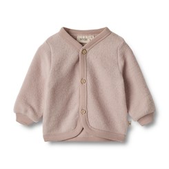 Wheat wool fleece Cardigan - Brown melange